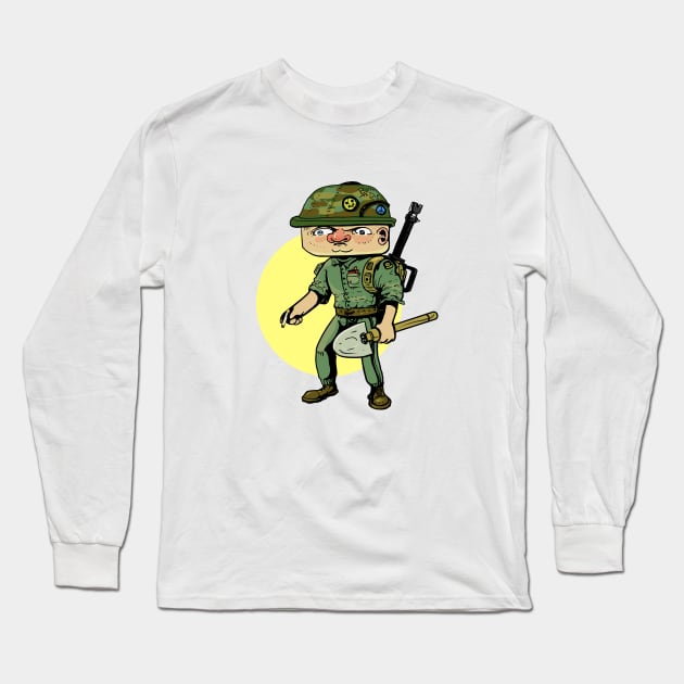 Badass Soldier Long Sleeve T-Shirt by Cake_Jlauson